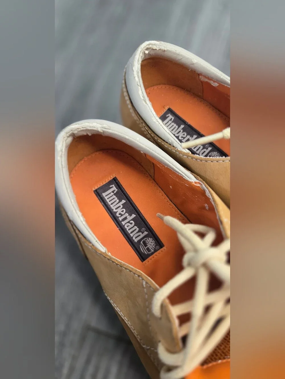 Timberland 59006 Wheat Nubuck Leather Rugged Oxford Shoes Men’s 8W Tan Lug Sole